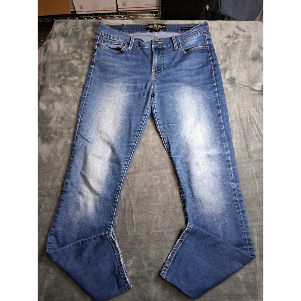 Lucky Brand Brooke Straight Leg Jeans Medium Wash Denim Womens 8/29A